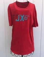 Fox racing shirt Womens shirt premium fabric size small red and blue sli…