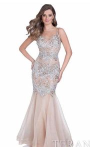 TERANI COTURE TERANI PROM 1611P0705 illusion sleeveless sparkle evening gown 2