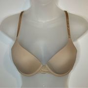 Intimates Beige Lace Padded Underwire Bra Size 34B