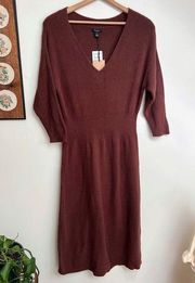 Soft Brown Knit Sweater Dress NWT XL