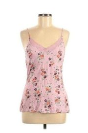 Ultra Flirt V Neck Floral Print Tank Top