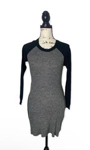 SZ S ribbed grey front sweater dress