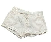 CLOTH AND STONE Womens  Ivory  Pinko Frayed Front Tie Shorts Size S Mid Rise