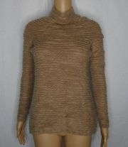 COS Mohair Wool Blend Mock Neck Acordion Sweater