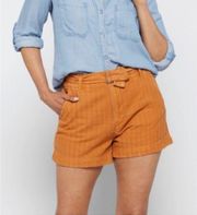 New Kut From The Kloth Justine Belted Shorts Burnt Orange Size 14