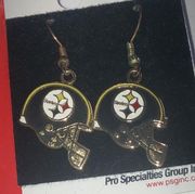 Pittsburgh Steelers NFL Football Helmet Fan Dangling Pierced Earrings