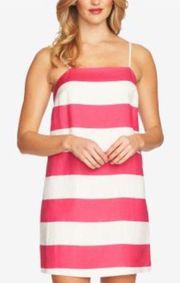 NWT CeCe Striped Square Neck Sheath Dress Linen