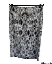 Lane Bryant black and white pattern full back zip pencil skirt Size 16