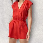 Red Sleeveless Romper Women’s Size 4