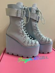 Sugar Thrillz Baby Blue Traitor Boots