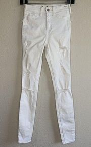 Hollister High Rise Super Skinny Jeans Womens Teens Distressed Stretch Size 00-S