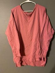 Terra & Sky Pink Scoop Neck Split Side Sweater Size 1X (16W/18W)