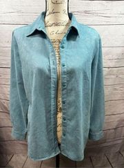 Charter Club 12p soft polyester button down blouse - 2238