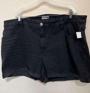 Ava & Viv Black Denim Shorts Size 26W NWT