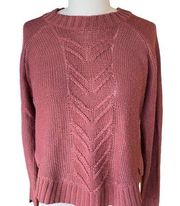 CHARLOTTE RUSSE Nutmeg Cable Knit Sweater ~ Ladies Size LARGE