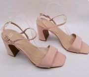 Never worn - BP Women Larrissa Ankle Strap Sandals Heels Pale Pink