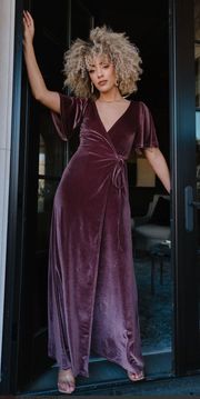 Meghan Velvet Wrap Dress