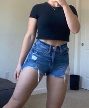 High Waisted Jean Shorts Size 2