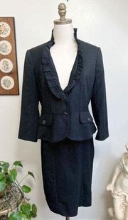 White House Black Market NWT Swiss Dot Skirt Suit Blazer