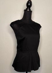 Peplum Blouse Worthington Black Top Medium