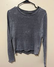 AE cropped Waffle  Long Sleeve 