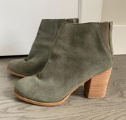 Olive Green Booties