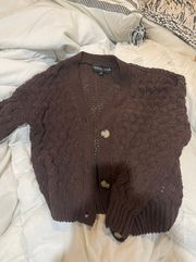 Brown Button Cardigan