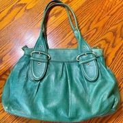 Shoulder Bag Satchel Leather Green