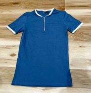 ASOS Blue and White Short Sleeve Shirt Womens Small