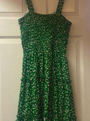 green floral dress great for a concert! XS also fits S Never worn. DM BEFORE BUY