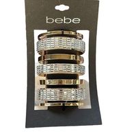 BEBE Womens Cuff Bracelet Elegant Gold Plated NWT