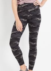 Maurices Luxe Black & Gray Camo Print High Rise Ankle Leggings