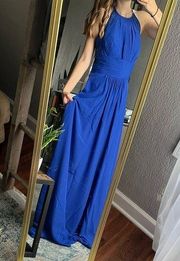 [JJ’s House] NWT Royal Blue Halter Lace Detail Dress- US 10