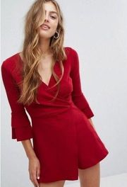 Bershka | Red Romper Dress XS