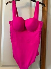 Torrid Hot Pink One Piece Bathing Suit