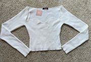 Ribbed Crop Top Long Sleeve