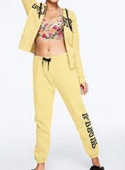 PINK - Victoria's Secret Victoria’s Secret PINK yellow classic jogger sweatpants size small