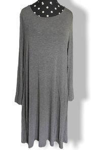 Simply Southern Womens Dress Size Small Gray Soft Lattice Cross Back Comfy NEWl