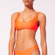 NWT  Elle Fluorescent Orange Bikini Top