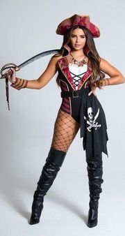 NEW Leg Avenue Sultry Swashbuckler Pirate Maiden Costume Size Large