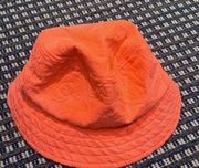 Bright orange bucket hat