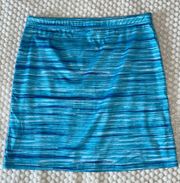 High waisted blue mini skirt 