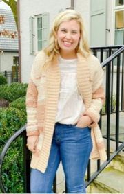 Good Hart by Matilda Jane Duval Knit Tan/Cream Open Cardigan