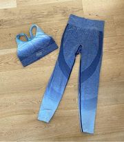 Victorias Secret PINK Sports Bra and Leggings Set in Blue