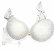 Daisy Fuentes Full Figure Longline White Lace Balconette Bra Size 40C