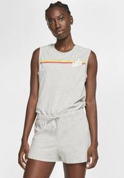 Nike Cotton Knit Sleeveless Shorts Romper Logo Rainbow spring summer M new nwt