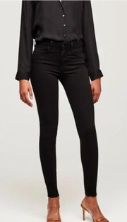 L’AGENCE Marguerite Skinny Highrise Noir Black Jeans Size 25