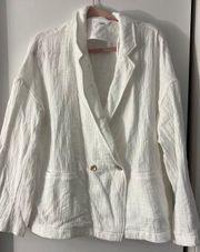 White Cotton Blazer