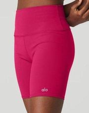 Alo Yoga Hot Pink Biker Shorts