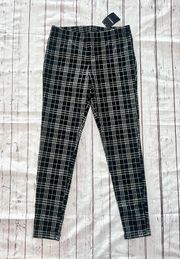 Black & White Plaid Stretch Pants NWT Size Medium Leggings